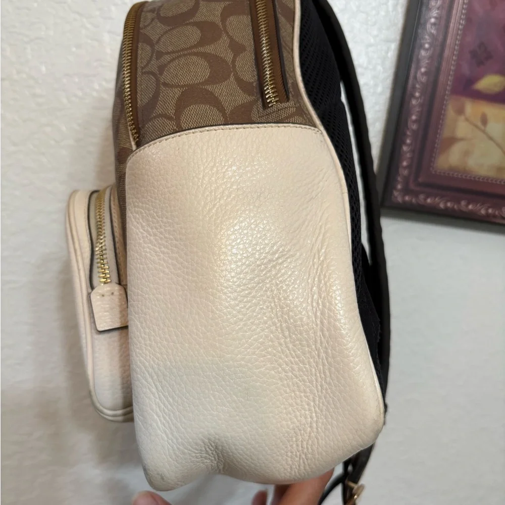 Coach Brown and Cream Backpack - Picture 3 of 16